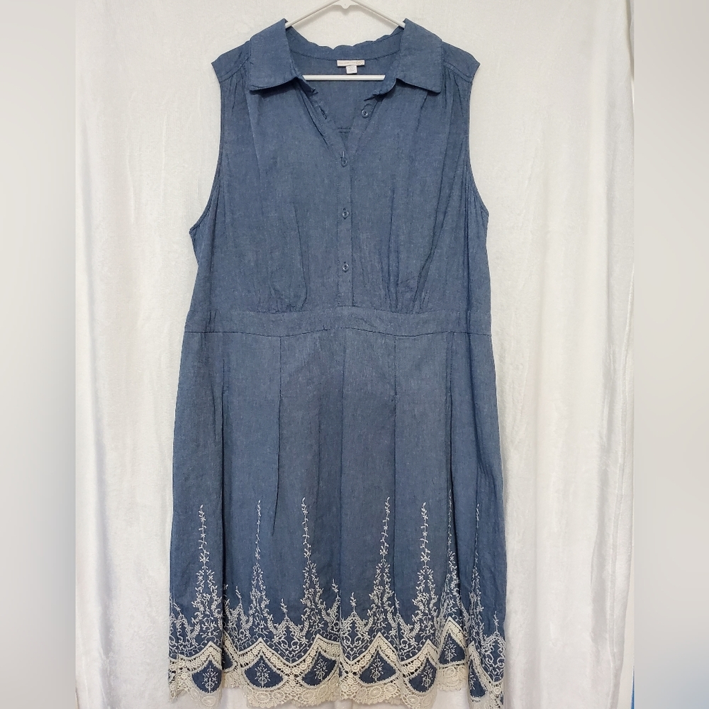 Westport 1962 Sleeveless Embroidery Dress Size 22